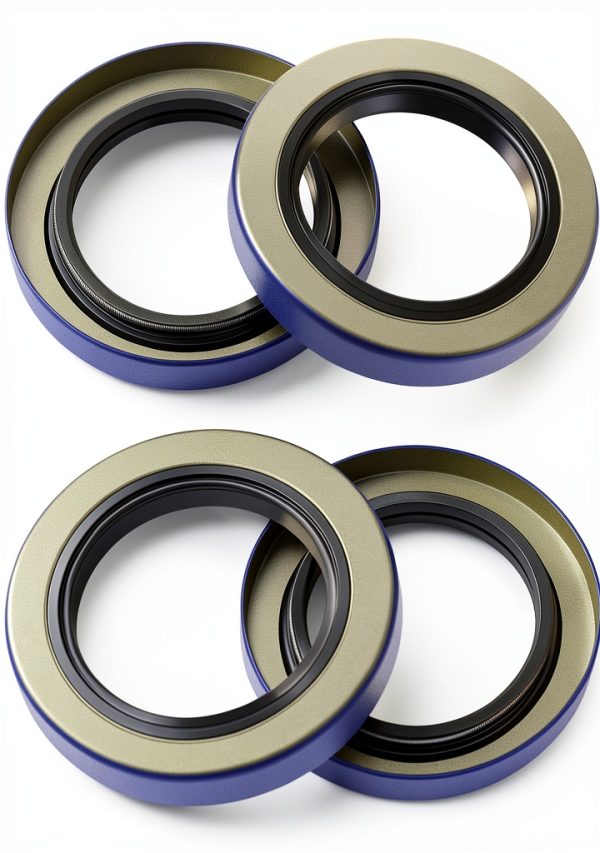 Trailer Hub Wheel Grease Seals Blue Synthetic Rubber-0