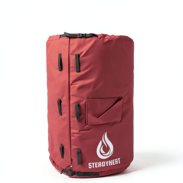 Drum Heater 55 Gallon 140°F by SteadyHeat - Red Wrap-Around-1