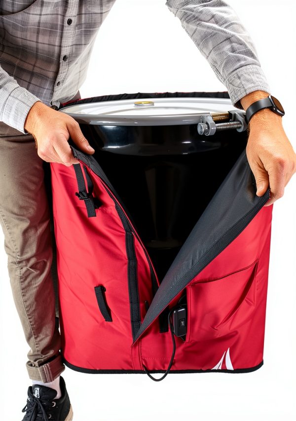 Drum Heater 55 Gallon 140°F by SteadyHeat - Red Wrap-Around-2