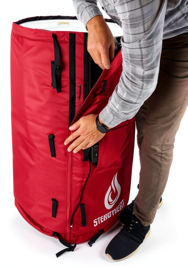 Drum Heater 55 Gallon 140°F by SteadyHeat - Red Wrap-Around-3