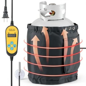 Gas Cylinder Heater Gpaentsn Thermostat Insulated Band for 5-40lb-0