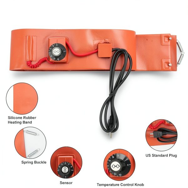 55-Gallon Drum Heater Pad YSJWAER Electric Silicone Heater 5inch 150C-4